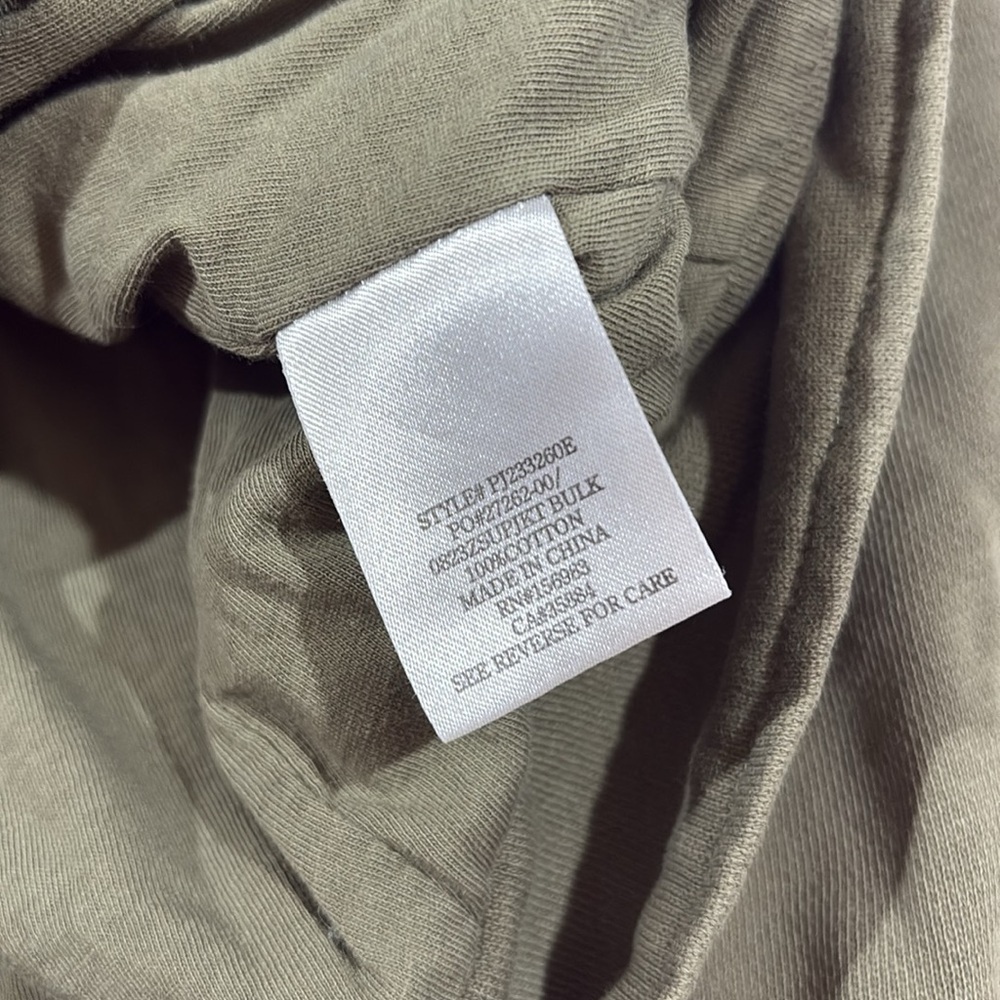 Evereve French Terry Olive Green Moto Jacket - Picture 9 of 9